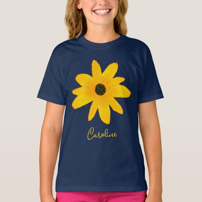 Gelbe Blume für Sonnenblumen T-Shirt (Vorderseite)