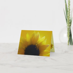 Gelbe Blume-Grußkarte für Sonnenblumen Karte