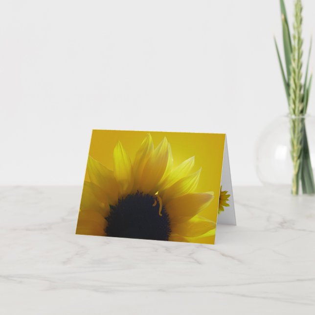 Gelbe Blume-Grußkarte für Sonnenblumen Karte (Vorderseite)