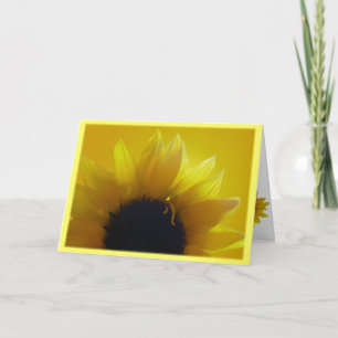 Gelbe Blume-Grußkarte für Sonnenblumen Karte