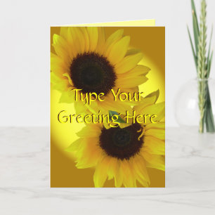 Gelbe Blume-Grußkarte für Sonnenblumen Karte