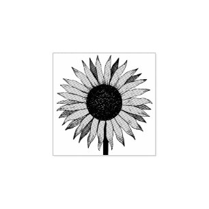 Gelbe Blume Gummistempel