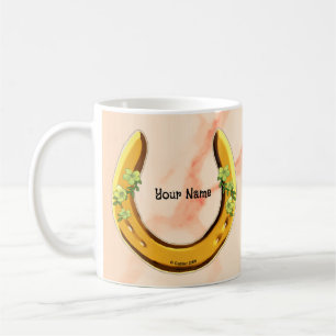 Gelbe Blume  Hufeisen Tasse