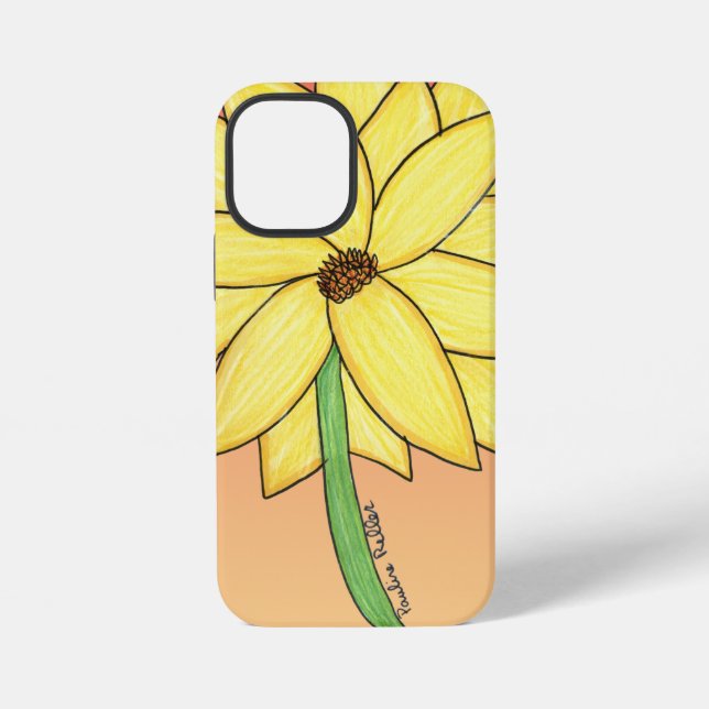 Gelbe Blume iPhone 12 Mini Hülle (Rückseite)