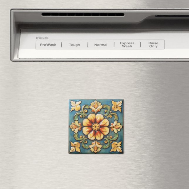 Gelbe Blume Italienischer Til Magnet (In Situ (Geschirrspüler))