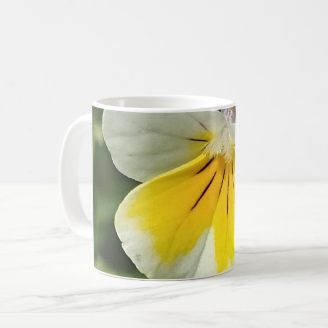 Gelbe Blume Kaffeetasse (Vorderseite Links)