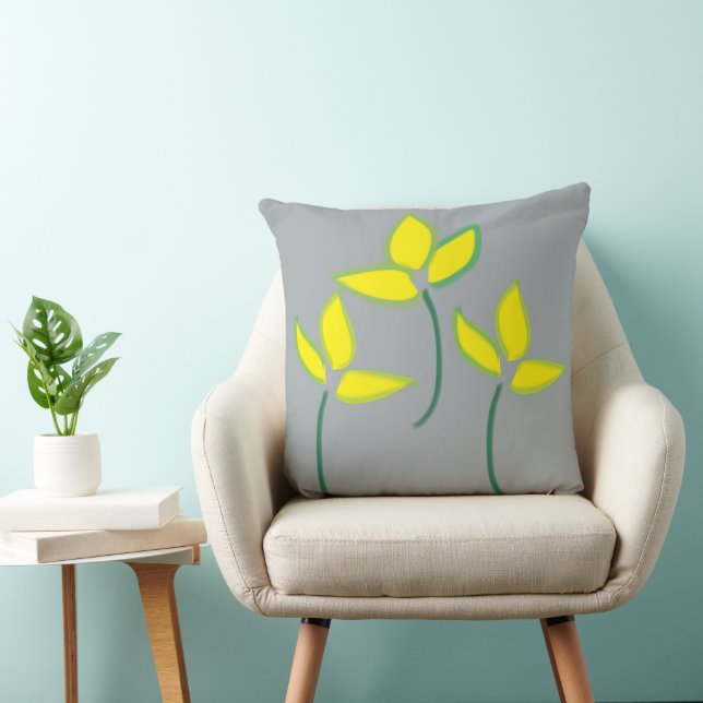 Gelbe Blume Kissen (Stuhl )