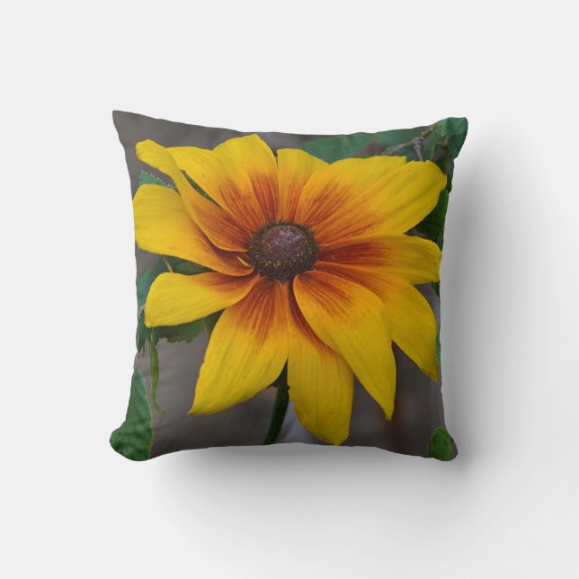 Gelbe Blume Kissen (Vorderseite)