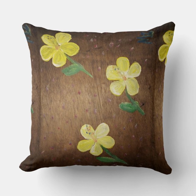 Gelbe Blume Kissen (Vorderseite)