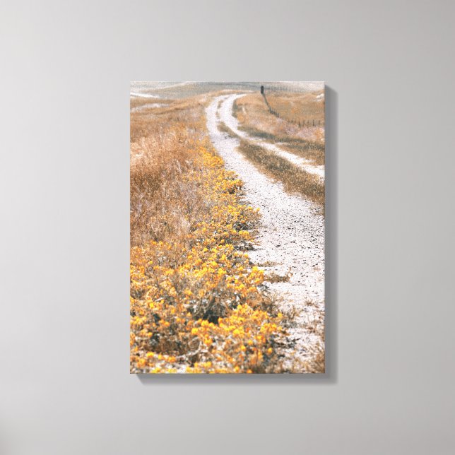 Gelbe Blume Leinwanddruck (Vorderseite)