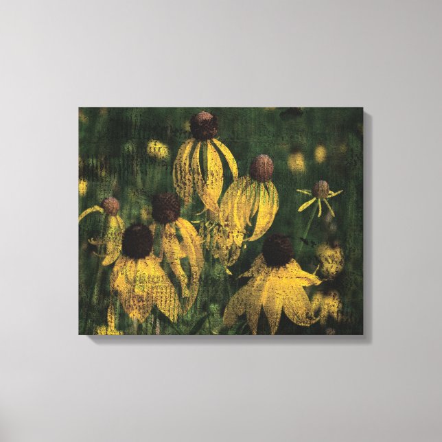 Gelbe Blume Leinwanddruck (Vorderseite)
