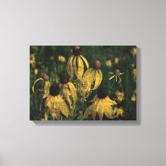 Gelbe Blume Leinwanddruck (Vorderseite)