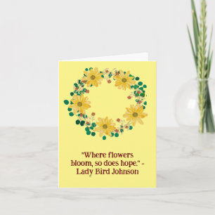 Gelbe Blume Minimalistischer Weinkeller Karte