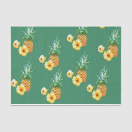 Gelbe Blume mit Ananas Seidenpapier