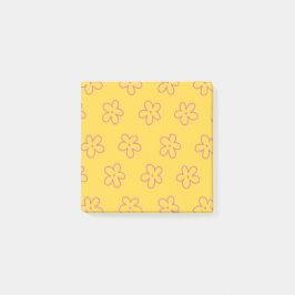 Gelbe Blume Muster für Frühjahr und Sommer Post-it Klebezettel