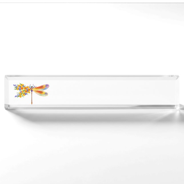 Gelbe Blume Namensplakette (Vorderseite)