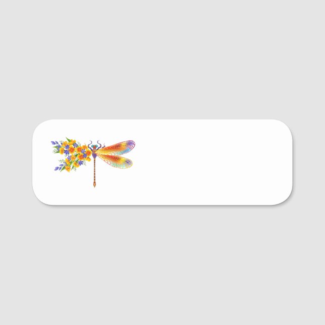 Gelbe Blume Namensschild (Vorderseite)