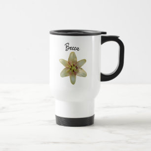 Gelbe Blume Personalisiert Reisebecher