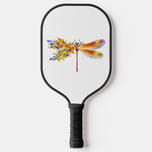 Gelbe Blume Pickleball Schläger (Vorderseite)