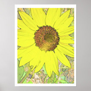 Gelbe Blume Poster