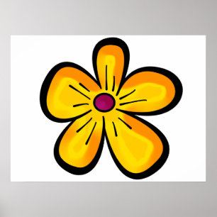 Gelbe Blume Poster