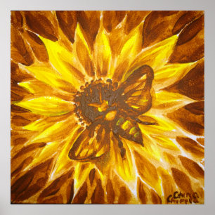 Gelbe Blume Poster