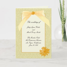 Gelbe Blume Programmkarte Programm