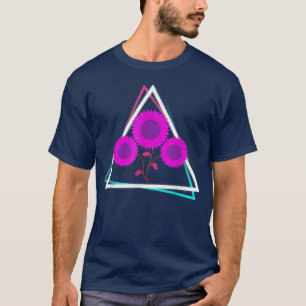 Gelbe Blume Retro 90er Art Vaporwave Hippie Sunfl T-Shirt