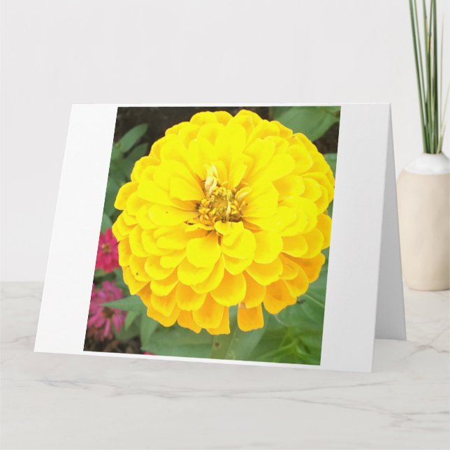 Gelbe Blume Schreiben Sie es Ihre eigene Karte (Vorderseite)