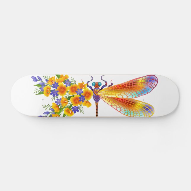 Gelbe Blume Skateboard (Horizontal)