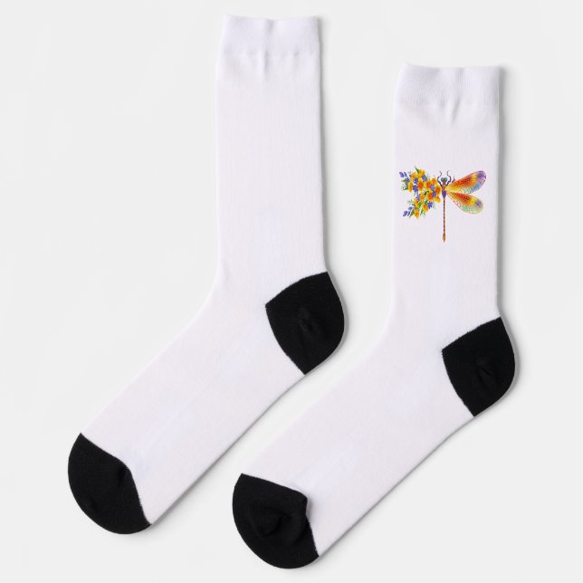 Gelbe Blume Socken (Linkes Detail)