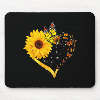 Gelbe Blume Sommer Blumen Sonnenblume Herz Liebe Mousepad