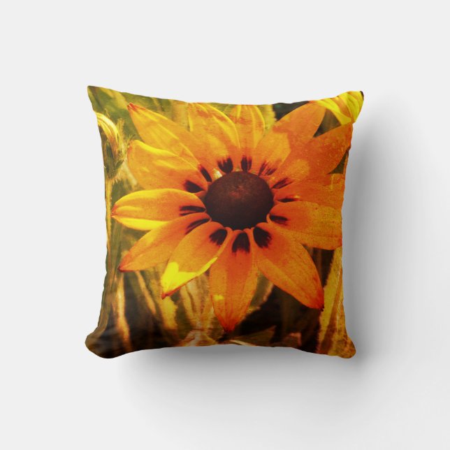 Gelbe Blume Sommerpolster Kissen (Vorderseite)