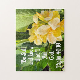 Gelbe Blume still sein und Psalm kennen 46:10