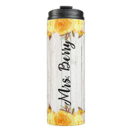 Gelbe Blume Thermosbecher