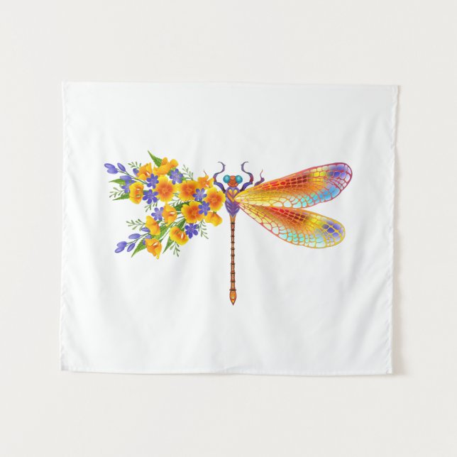 Gelbe Blume Wandteppich (Vorderseite (Horizontal))