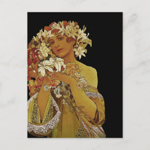 Gelbe Blumen 1897 Postkarte