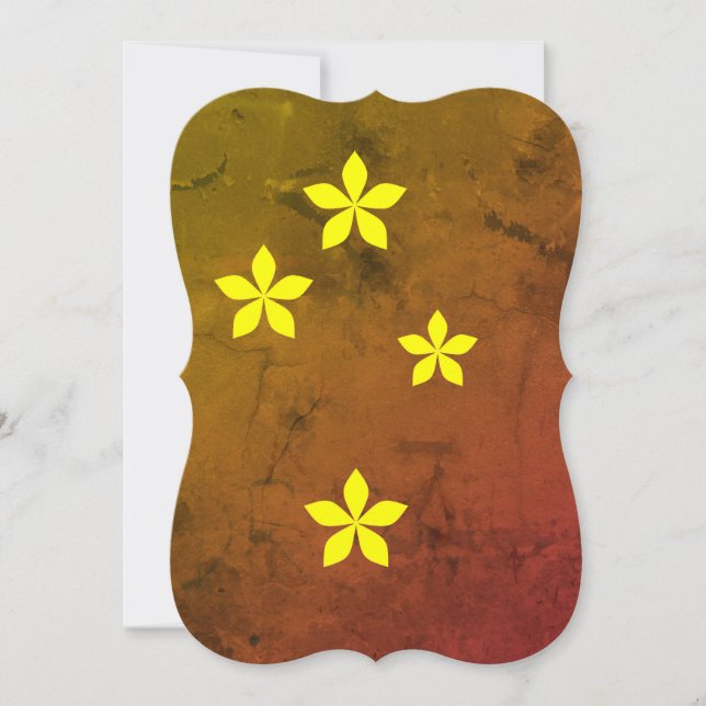 Gelbe Blumen auf grauem Hintergrund (Vorderseite)