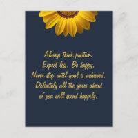 Gelbe Blumen auf Navy Blue-Hintergrund Monogram in