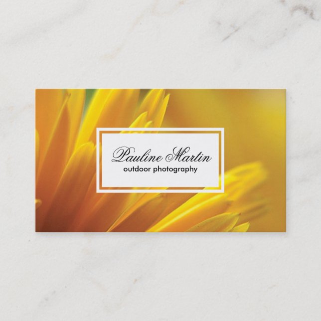 Gelbe Blumen | Außenfotografie Visitenkarte (Vorderseite)
