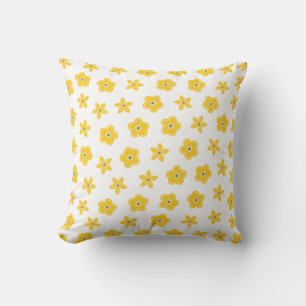 Gelbe Blumen Blumenmuster Kissen