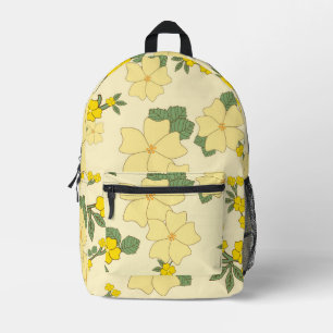 Gelbe Blumen, Blumenmuster, Muster von Blume Bedruckter Rucksack