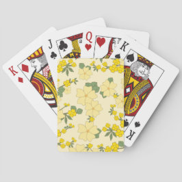 Gelbe Blumen, Blumenmuster, Muster von Blume Spielkarten