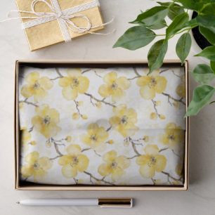 Gelbe Blumen Brautparty Seidenpapier