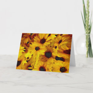 Gelbe Blumen Feiertagskarte
