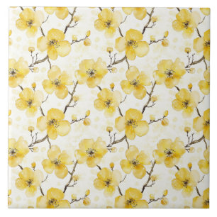 Gelbe Blumen Fliese