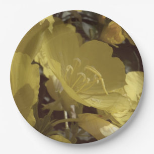 Gelbe Blumen Foto, Sommer individuell bedruckte Pa Pappteller
