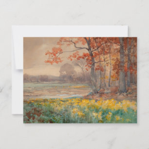 Gelbe Blumen Grau Day, 1911 Postkarte
