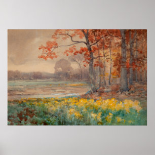 Gelbe Blumen, grauer Tag, 1911 Poster