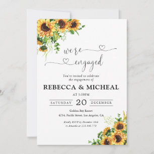 Gelbe Blumen-Hochzeitseinladung Einladung